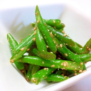 モロッコインゲンのバター醤油炒め