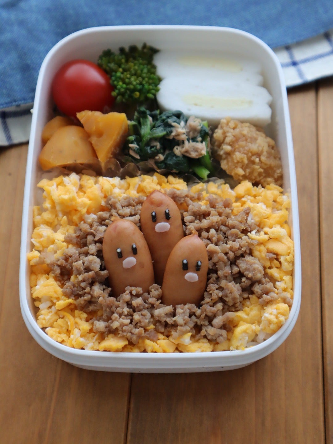 仲良し首まげシマエナガ弁当☆キャラ弁 by SUNMOONMOMクックパッド簡単おいしいみんなのレシピが392万品