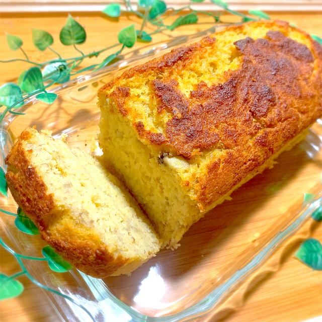 バナナと胡桃のおからケーキ