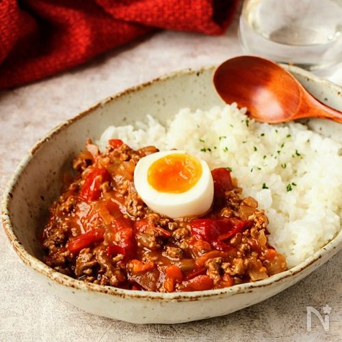 ゴロゴロ野菜の無水キーマカレ