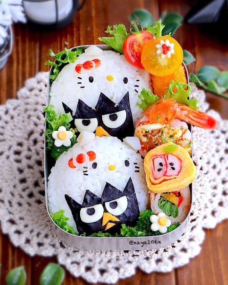 キャラ弁簡単デコおにぎり☆パンダのおにぎり弁当♪