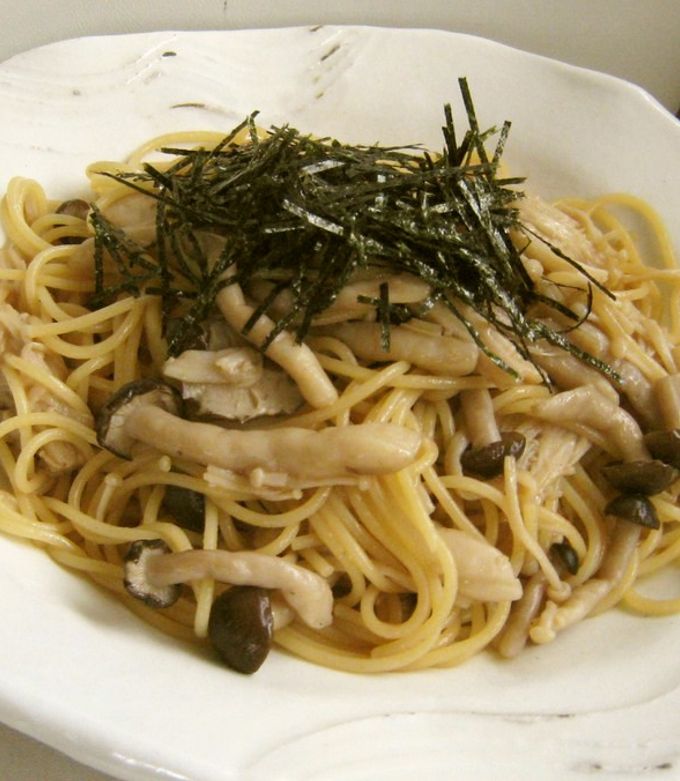 大根葉とキノコのバター醤油パスタ：みんなのパスタレシピ│レシピを探す│日本パスタ協会