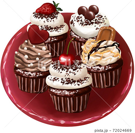 電子レンジで作るチョコカップケーキ