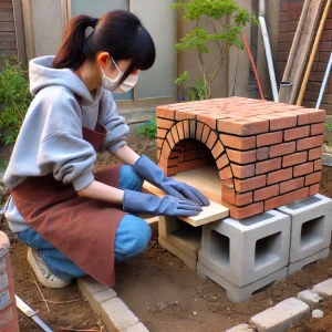ピザ窯DIY 完成しました！ 明日はピザ会🍕ピザ窯diyピザ窯石窯ドームピザ目指せナポリピッツァ