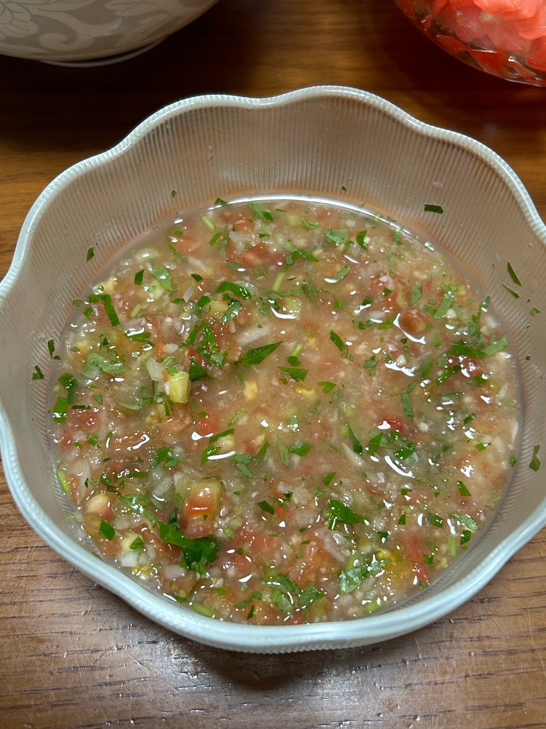 パクチーと三つ葉の香りサラダ〜減塩