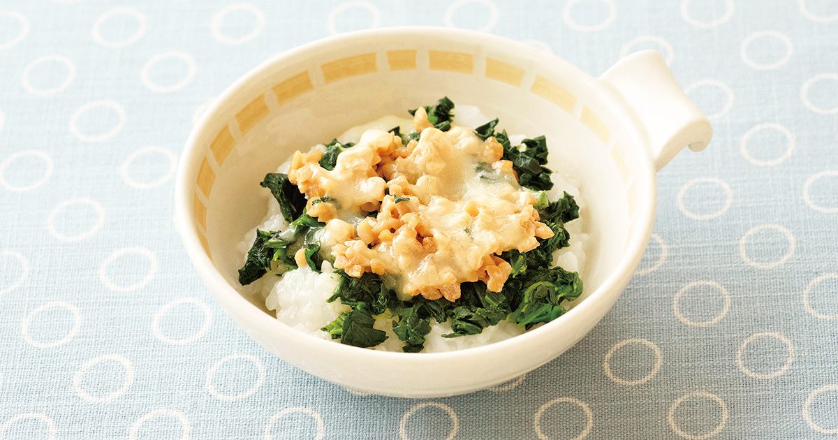 離乳食完了期☆チーズ納豆ごはん