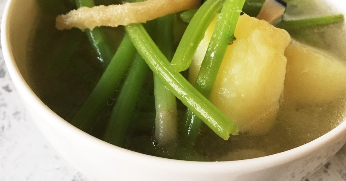 山菜ミズのお味噌汁