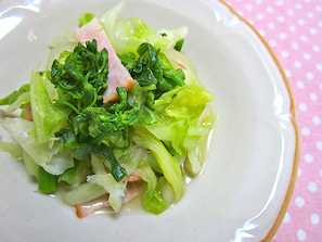 春キャベツと菜の花の煮浸し千代田病院 広島県認知症など高齢者精神疾患治療の精神科病院