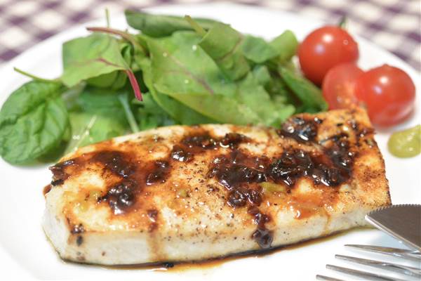 カジキのソテー おろしポン酢添え