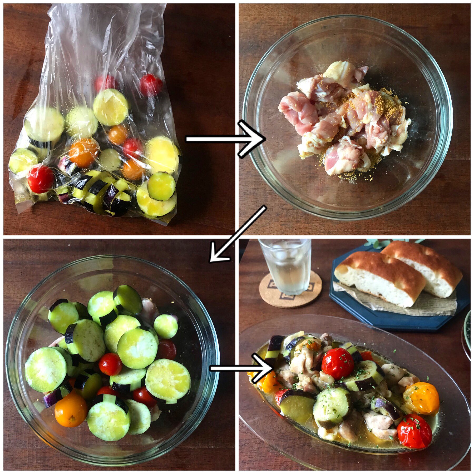 なすとトマトとカリカリチキンのケチャップソース 山本ゆりさん