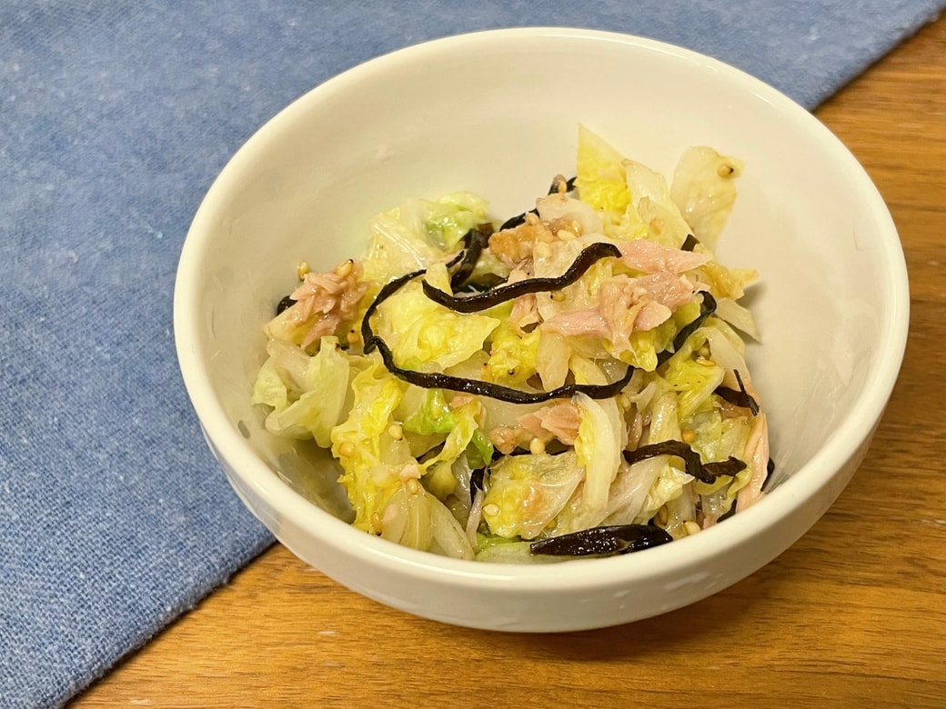 ポン酢で決まる!白菜とツナのごまポンサラダ