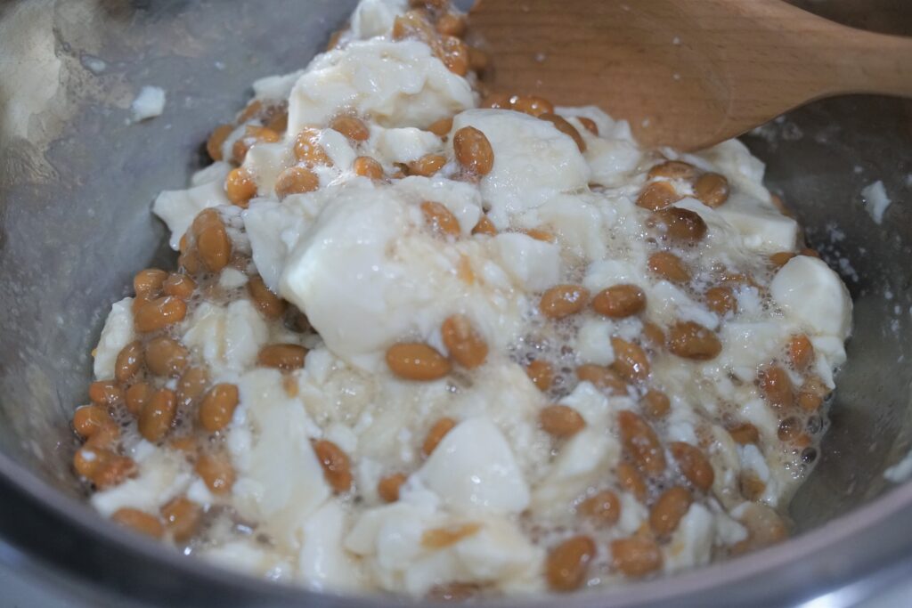 納豆と豆腐のあんかけ焼きめし