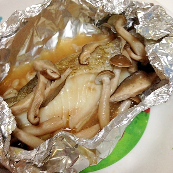 京料亭白だしで作ろう！白身魚 タラ としめじのホイル焼き