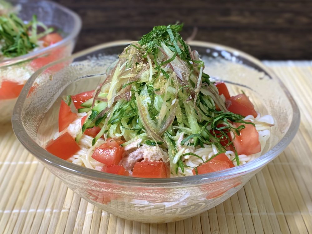 再現レシピ きのう何食べた?ツナとトマトのぶっかけそうめんの作り方を写真付きで解説!まつこの部屋