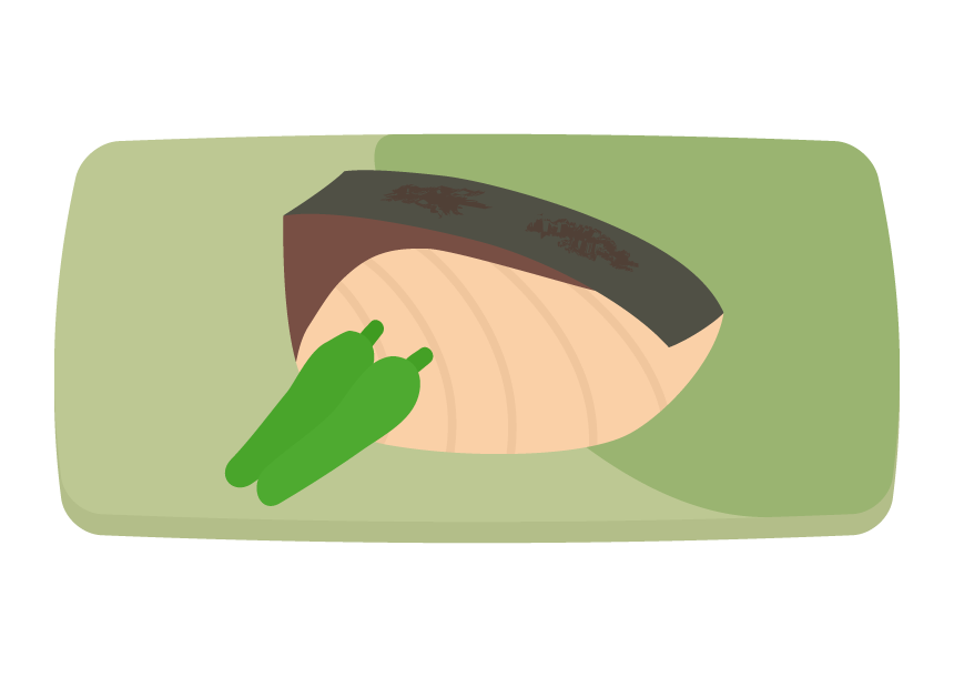 焼き魚のイラストイラスト無料・かわいいテンプレート