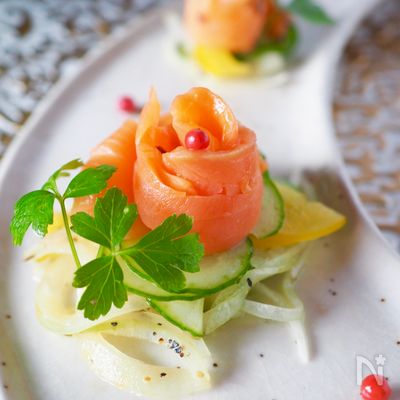 簡単！レンチン＆重ねるだけのオシャレな前菜♪夏野菜ナスとジャガイモと明太子のミルフィーユサラダ : 簡単！節約！おしゃレシピ〜SHIMAのオウチカフェ〜 Powered by ライブドアブログ