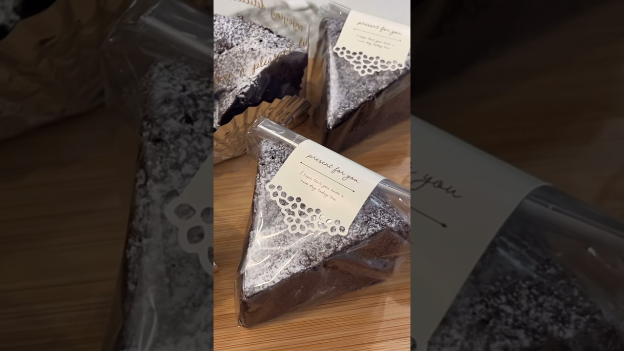 ガトーショコラのオリジナルシールラッピング☆ラッピングcotta＊コッタ