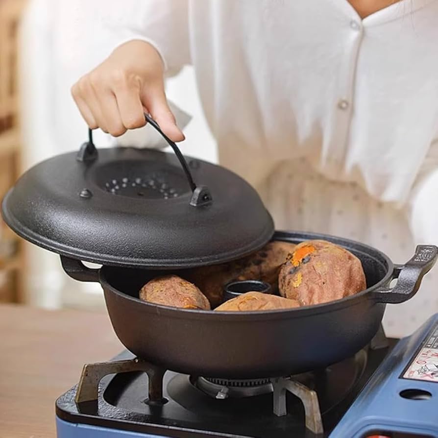 焼き芋 石焼き芋 芋焼き器 家庭用 焼き芋鍋 さつまいも 焼とうもろこし ホーロー石焼きいも器24cm HA-IY24S : まるモール - 通販 -Yahoo!ショッピング