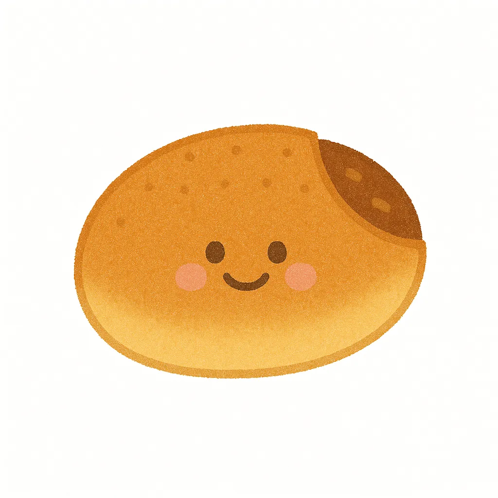 かわいいパンのセット２：イラスト無料