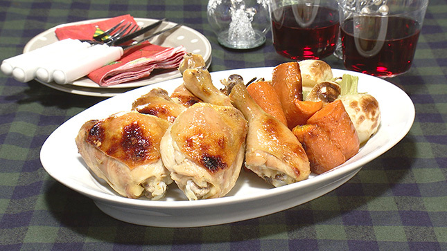 オーブン焼き！骨付きもも肉 塩コショウで最高の鶏肉を食べる