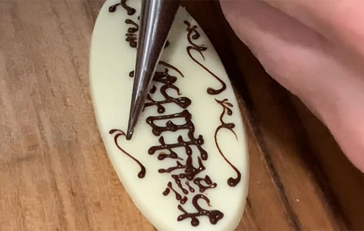 立体チョコプレート 花