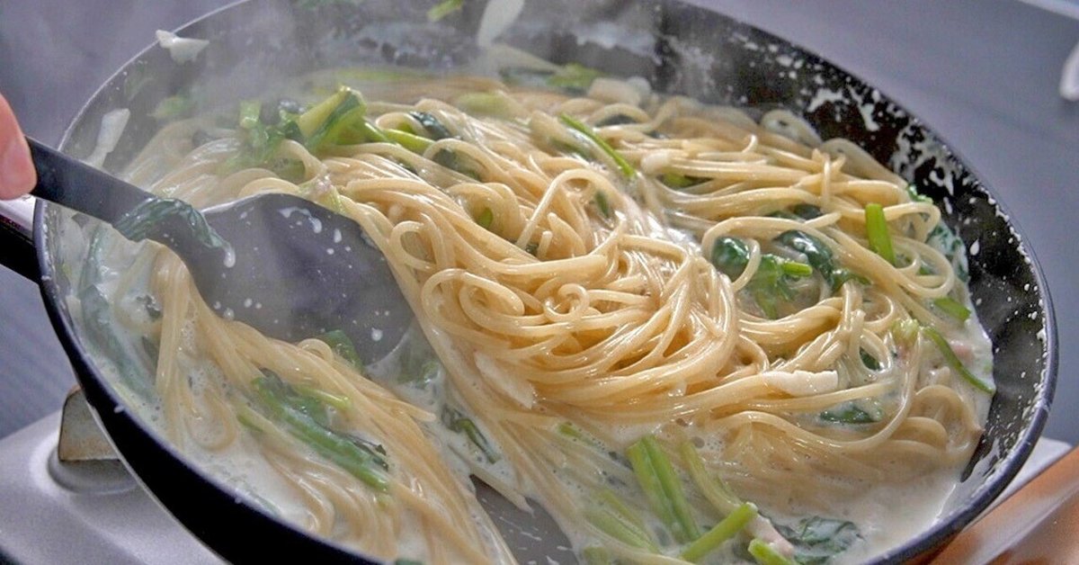 和風みそクリームワンパンパスタ♪おみそならハナマルキ