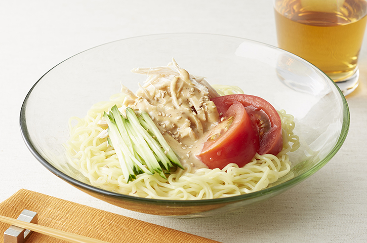 レシピ詳細 鶏ササミのバンバンジー風冷麺 美味食彩平和堂のWEB COOKING CARDメニュ