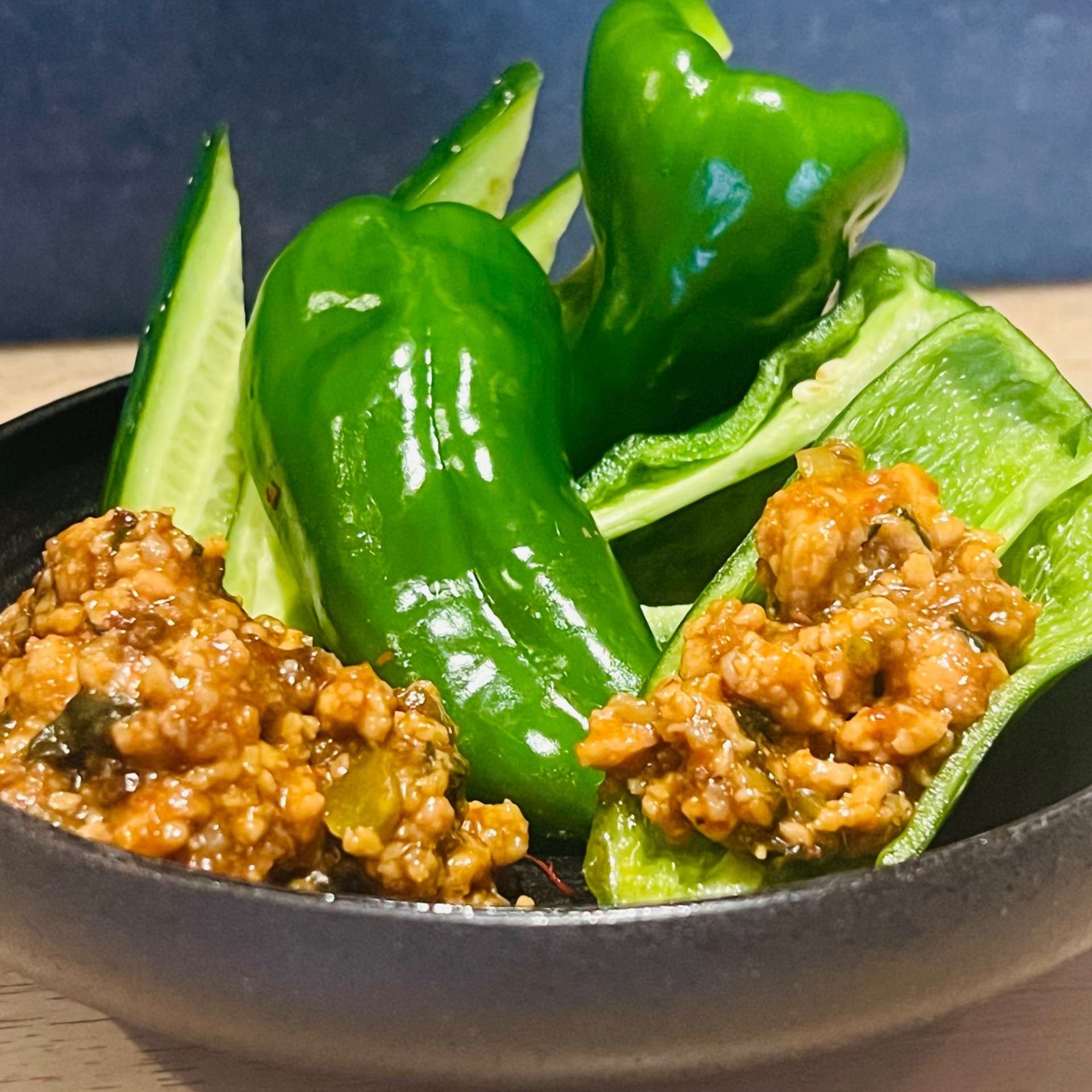 パリパリやみつき！冷やし肉味噌ピーマン