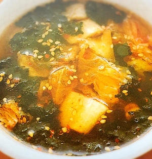 スピード一品! 中華風のりスープ