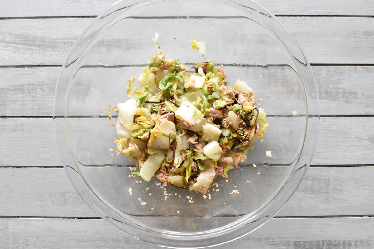 ツナと白菜の塩昆布マヨネーズサラダ♪花奈のおばんざい