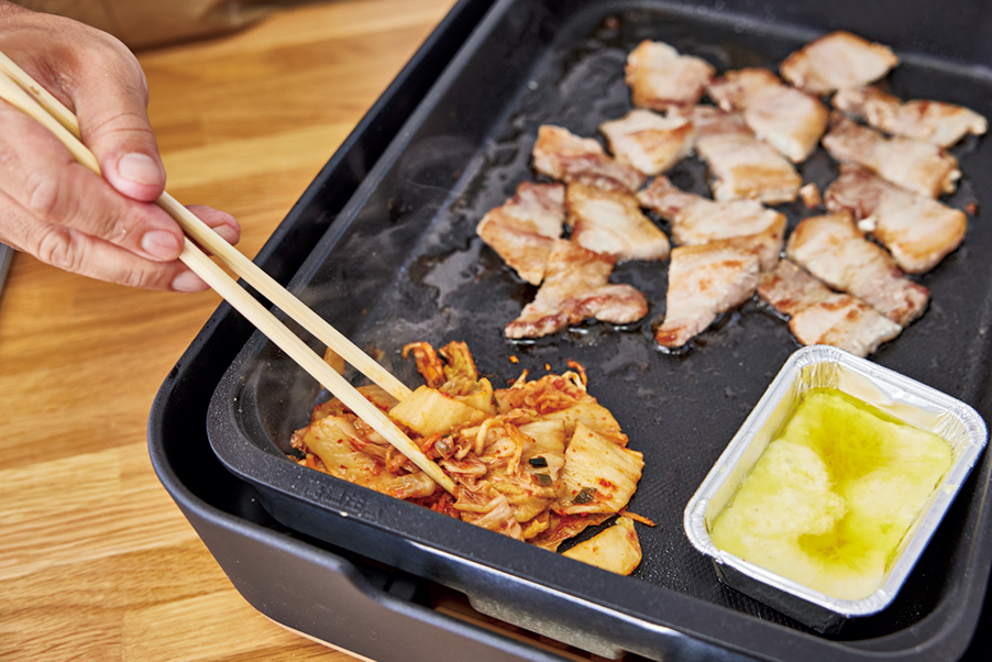 ホットプレートで！七夕えびロールサムギョプサル