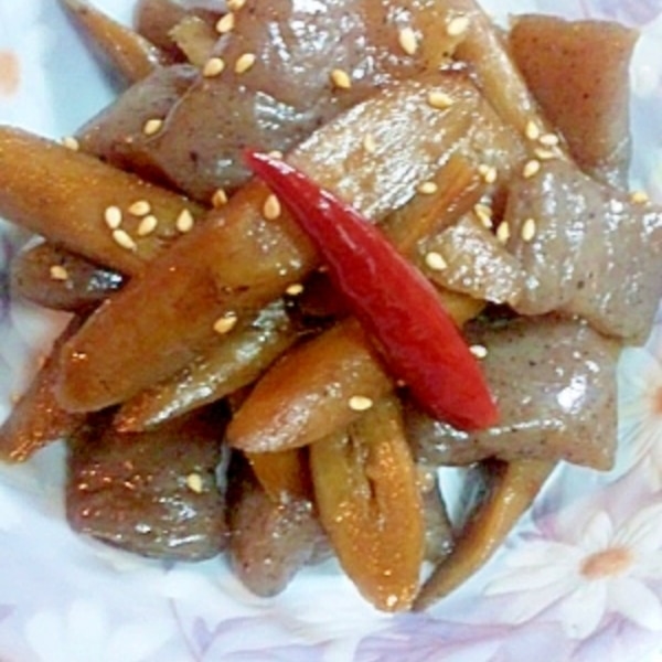 ごぼうと豚肉、こんにゃくの炒め煮きたやさいホクレン農業協同組合連合会