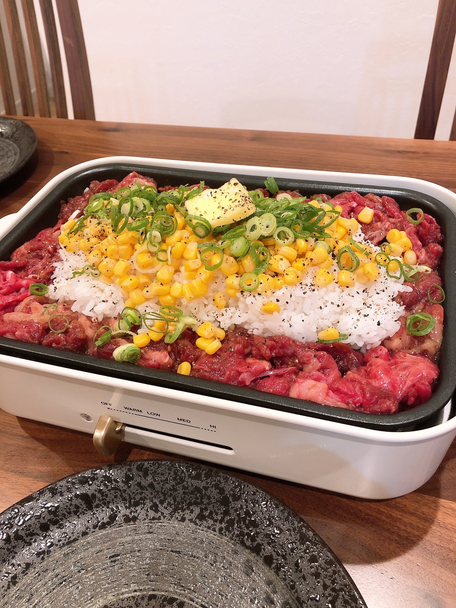 ホットプレートで簡単ペッパービーフライス