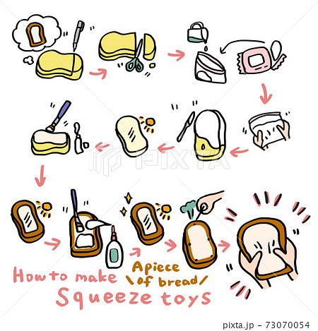 低反発 ふわふわ♪ちぎりパンスクイーズの作り方🍞squeeze toy 手作りスクイーズ