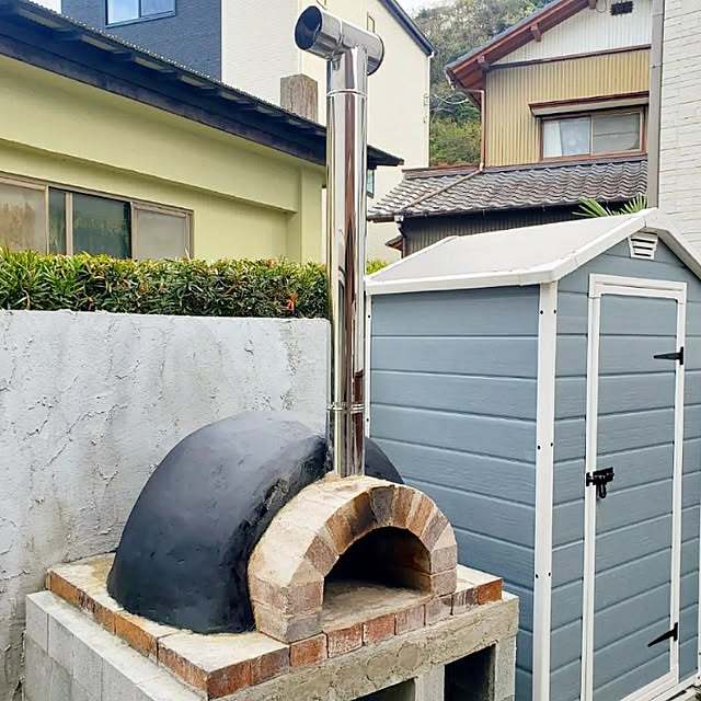 ドーム型ピザ窯作り方TikTok