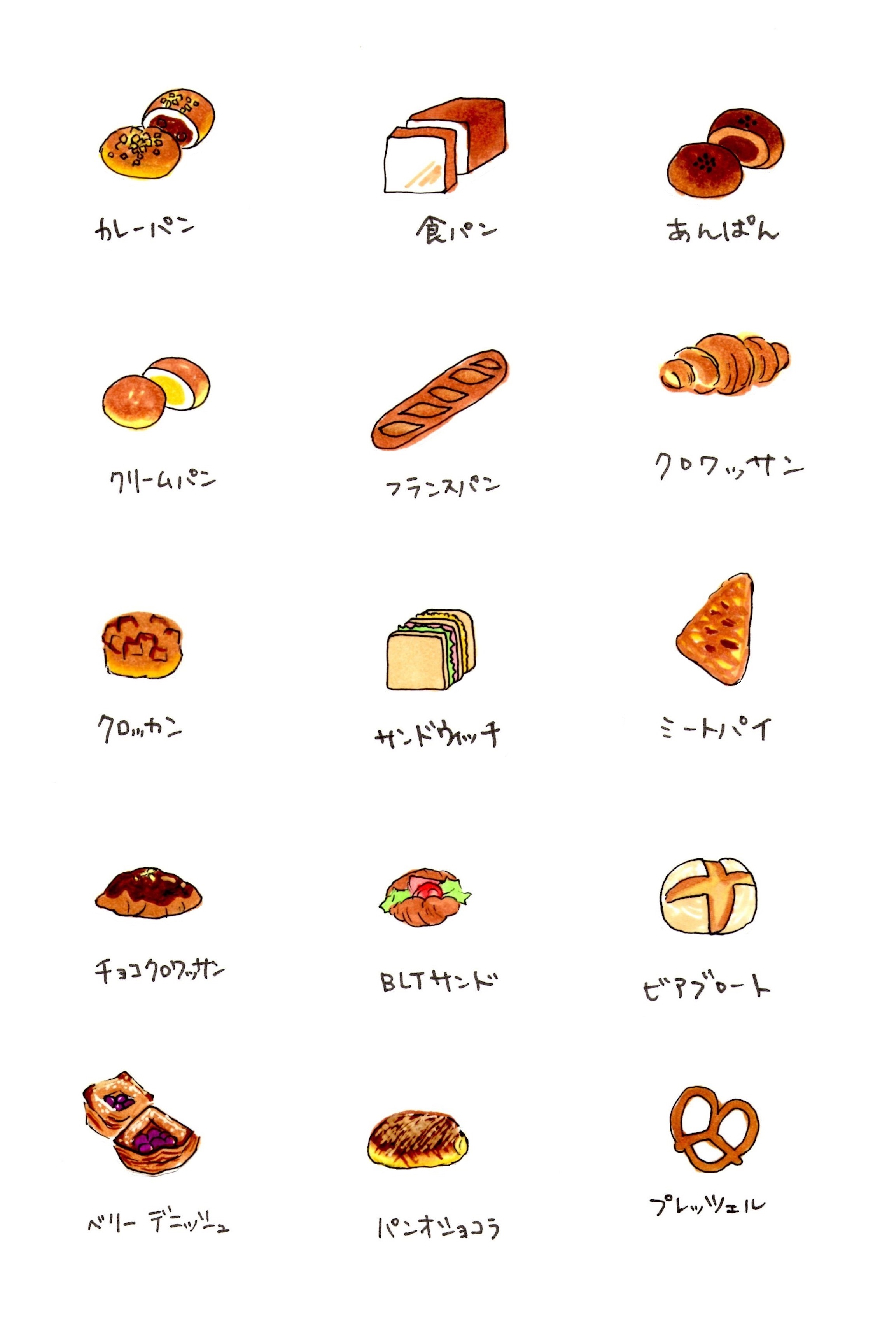 手描きのカレーパンのイラスト素材100757698- PIXTA