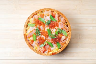 極上ばらちらし弁当 竹箱1人前 Assortment of Raw Fish BOX1 serving東京寿司 ITAMAESUSHI 愛宕店