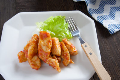 子どもから大人まで人気の味付けで、ササミのお弁当おかずレシピ