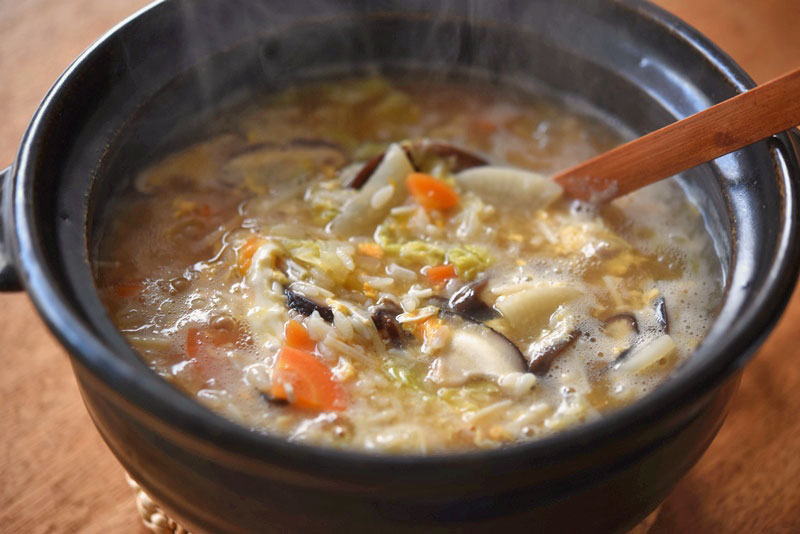 ３で覚える 二日酔いやお夜食にも。レンチン卵雑炊