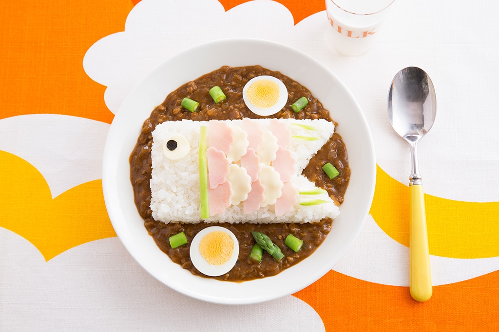 こどもの日カレー,きんたろうver. , 作り方🎥, ♪*♪*♪*♪*♪*♪*♪*♪*♪*♪*♪, @acya_obento ,簡単キャラ弁やお弁当作りに役立つ情報, こども大好きおうちごはんを発信中⭐️, ♪*♪*♪*♪*♪*♪*♪*♪*♪*♪*♪,今日はこどもの日のメニュー, 何にしよ!って事で, カレーをアレンジしてみたよ!, きんたろうカレー,