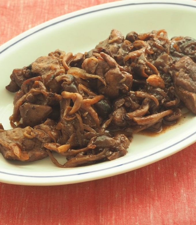 鶏肉の赤ワイン煮