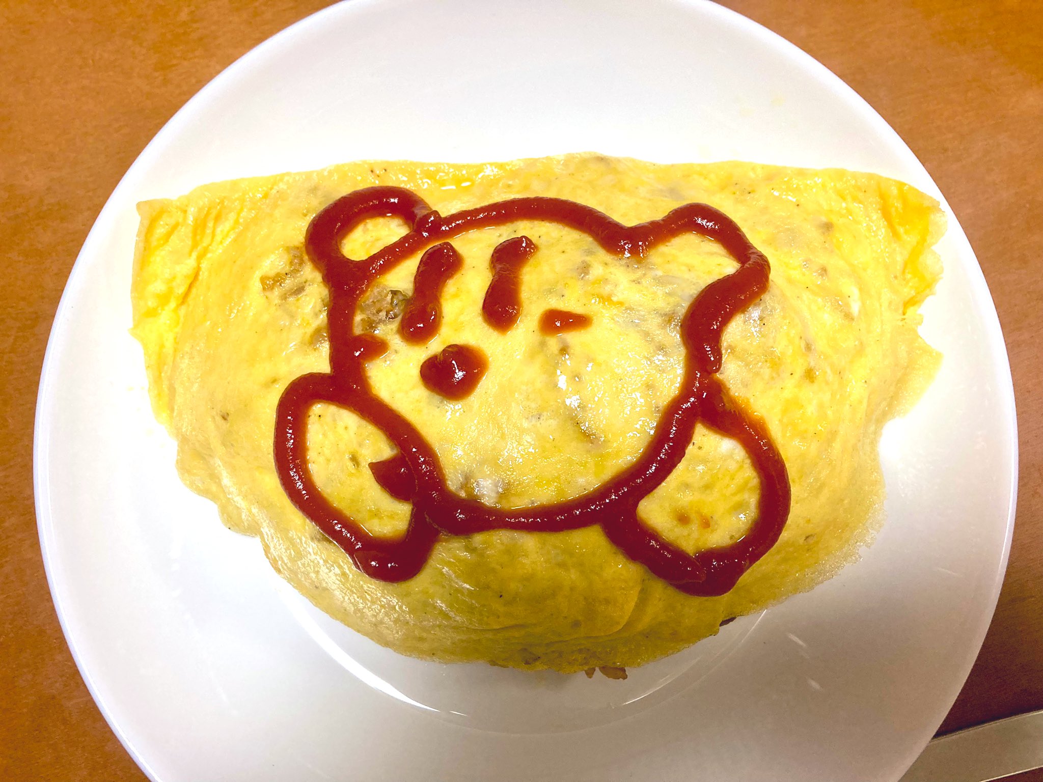 オムライス くまケチャップ イラスト - No: 25629157無料イラスト・フリー素材なら「イラストAC」