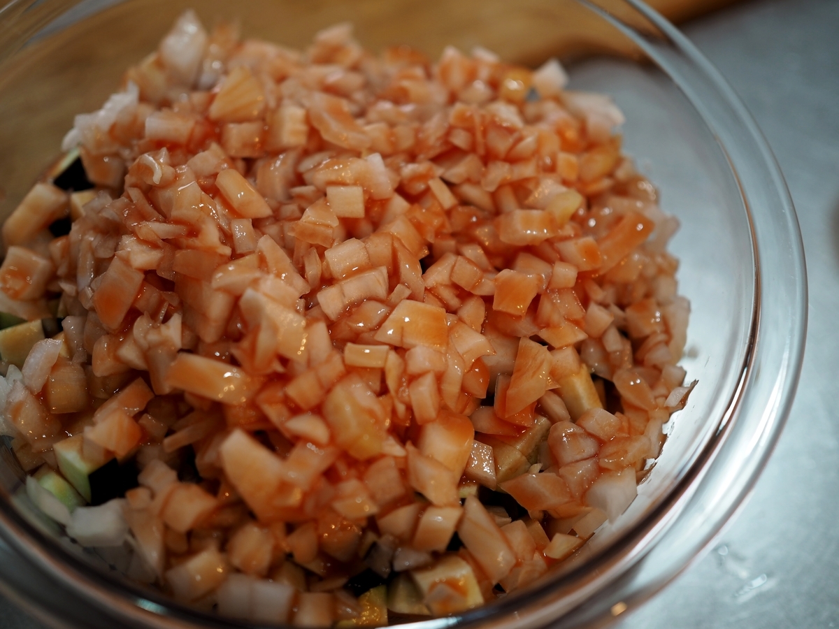 トマトジュースでミートソース