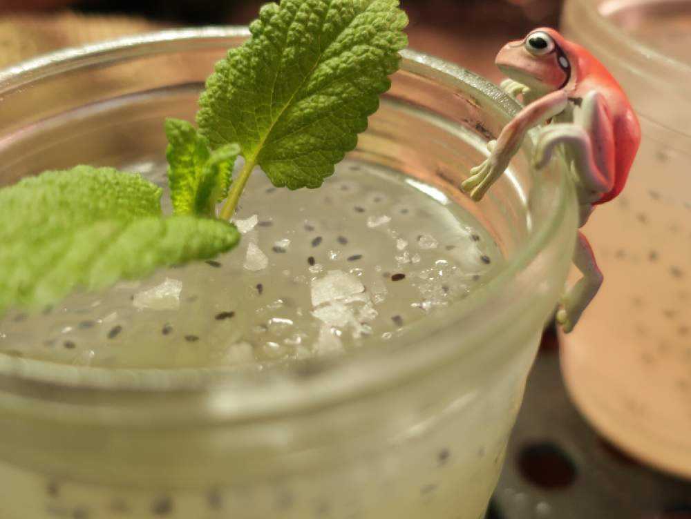 カエルの卵!? つぶつぶの正体は爽やかミント&ライムのドリンク! 神戸の港の水族館に登場 - ライブドアニュース