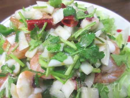 たこと海老のセビーチェ