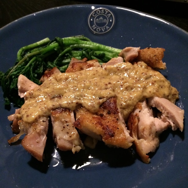 パリパリチキンステーキ 醤油麹と玉ねぎソースクラシル