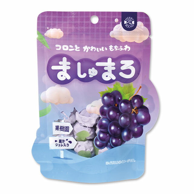 まとめ買い（12袋）コロンとかわいいもちふわマシュマロ 果汁ジュレ入り まん丸フルーツの形がカワイイ いちご味